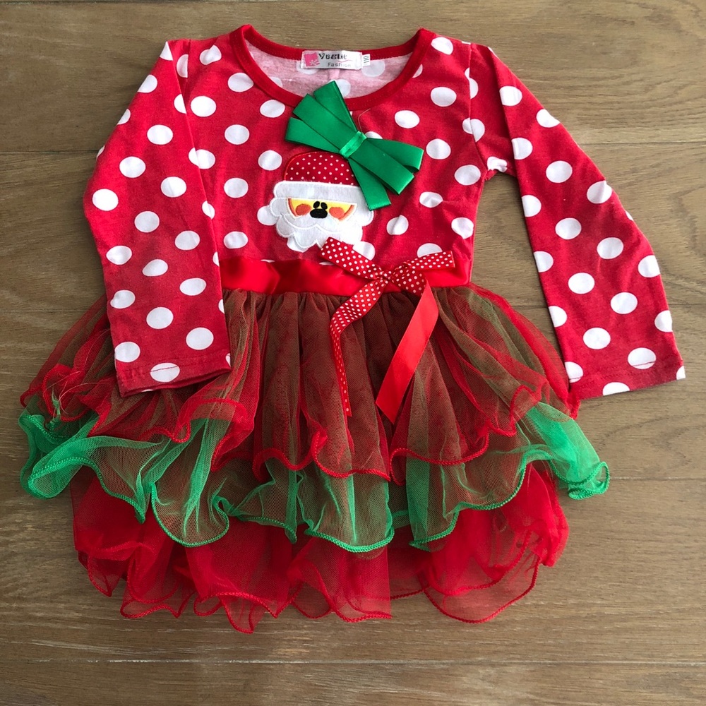 Adorable Girls Santa Top Size 2